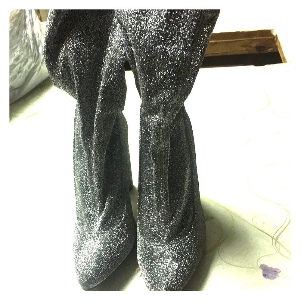 Glitter sock boots